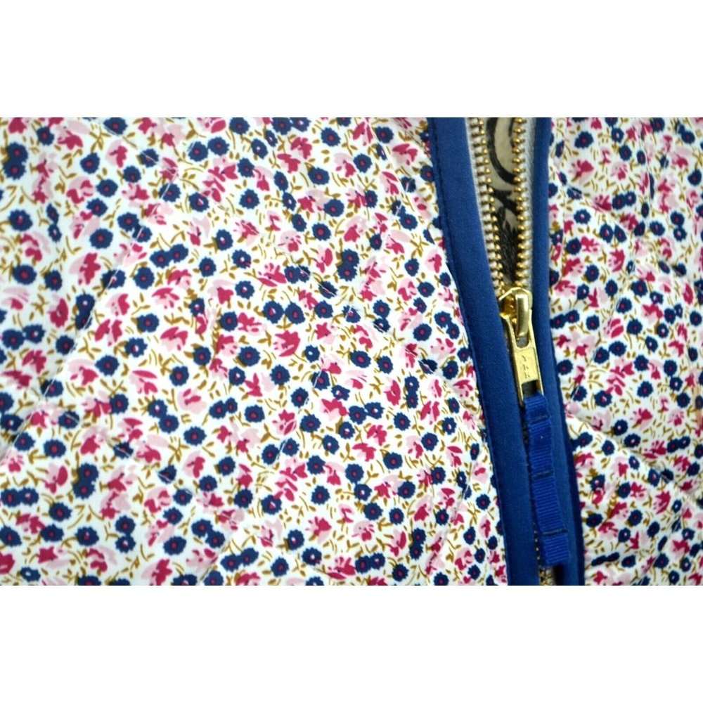 J.CREW MERCANTILE Women's Printed Ruffle Puffer Vest SIZE SMALL Floral - Picture 4 of 7